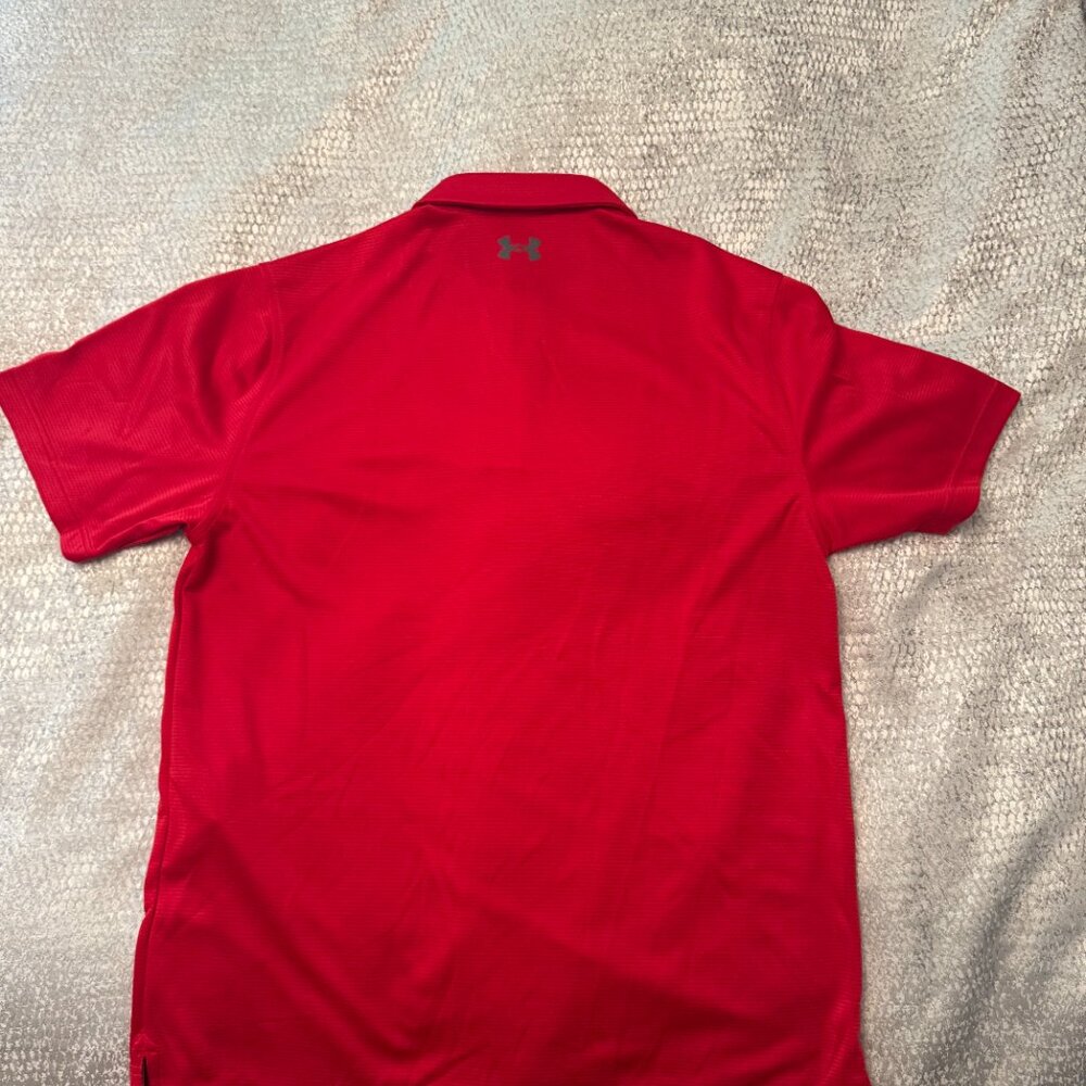 Under Armour. Men's UA Tech Polo. Size Large True Red NWOT - Picture 2 of 6